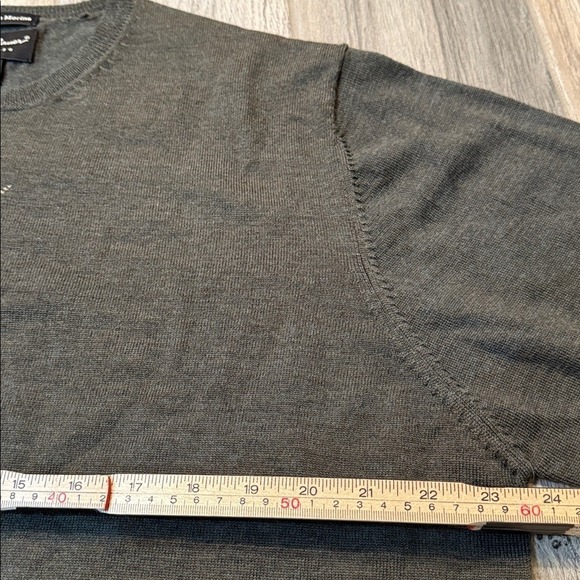 Mens Eddie Bauer Men's 100% Merino Wool Olive Green Sweater Grandpacore Size XL - Picture 4 of 7
